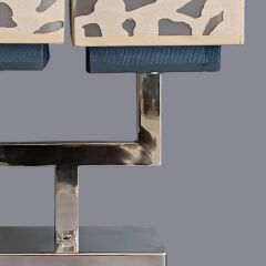 Merin Çift Başlıklı Krom Abajur