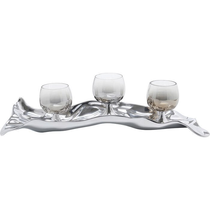 Tealight Holder 3 Jade Silver