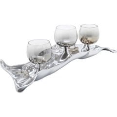 Tealight Holder 3 Jade Silver
