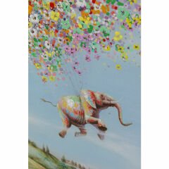 Flying Elephant In Day Ahşap Tablo 120x160 cm