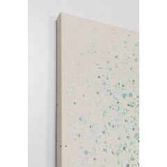 Flower Boat Beige Yeşil Ahşap Tablo 120x160 cm