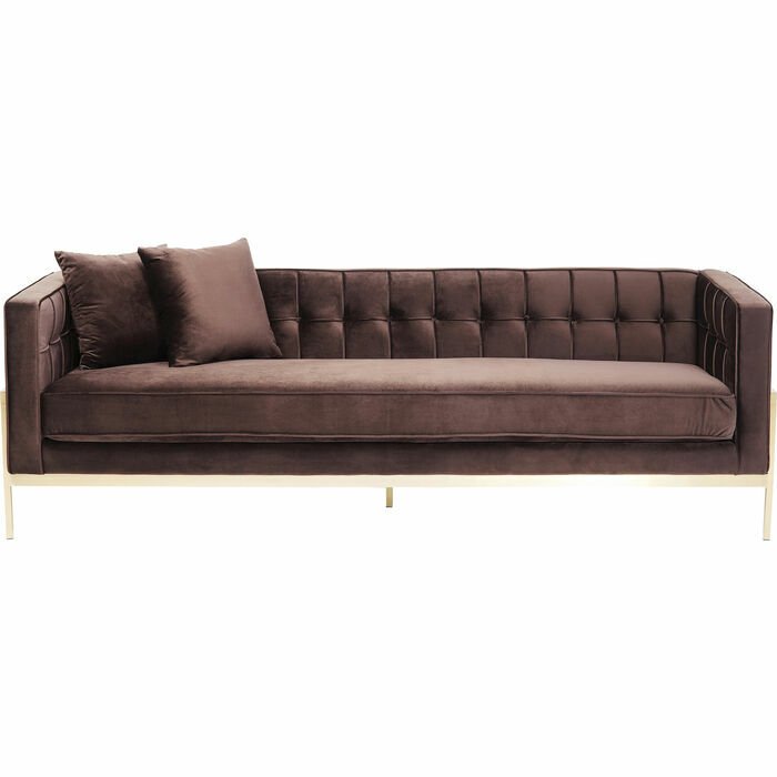 Loft Kahverengi Üçlü Koltuk