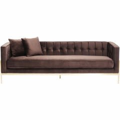 Loft Kahverengi Üçlü Koltuk