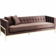 Loft Kahverengi Üçlü Koltuk