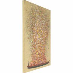 Touched Flower Boat Gold Red Resim 120x160cm