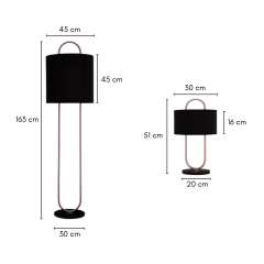 Arco Koleksiyonu 3'lü Aydınlatma Seti (2 Abajur, 1 Lambader)