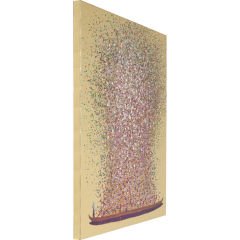Touched Flower Boat Gold Pink Tablo 120x160cm