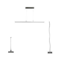 Vega Koleksiyonu 3'lü LED Aydınlatma Seti (1 Sarkıt, 1 Lambader, 1 Masa Lambası)