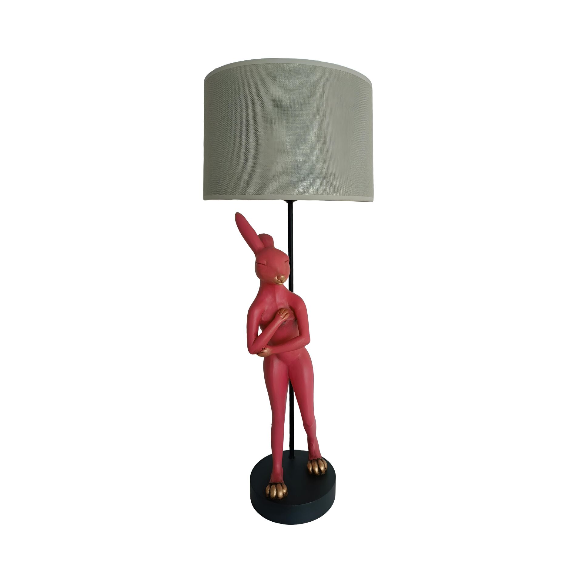 Rabbit Pembe Polyester Abajur