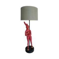 Rabbit Pembe Polyester Abajur