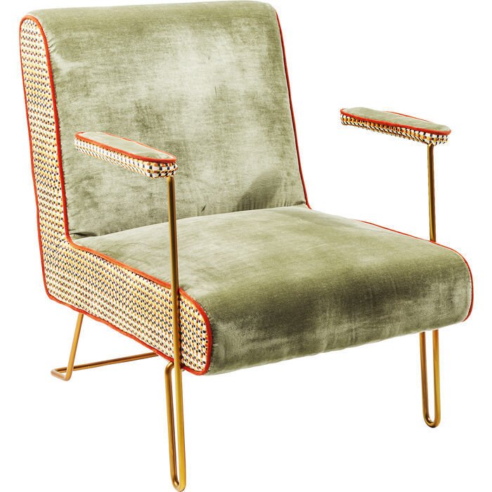 Club Chair Aunt Betty Pirinç Kaplama Berjer