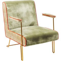 Club Chair Aunt Betty Pirinç Kaplama Berjer