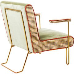 Club Chair Aunt Betty Pirinç Kaplama Berjer