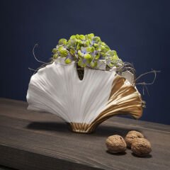 Ginkgo Elegance Porselen Vazo