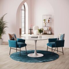 Table Top Invitation Round White Ø120cm