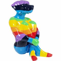 Sitting Dog Rainbow Dekoratif Obje 173cm