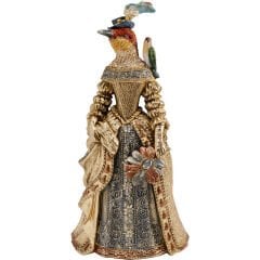 Bird Lady Poliresin Dekoratif Figür