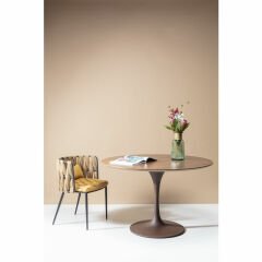 Table Top Invitation Round Walnut Ø120cm