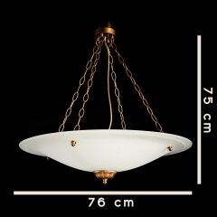 Tabaklı Avize Beyaz