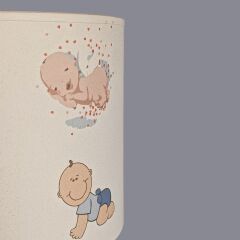 Esila Çocuk Figür Baskılı Siyah Abajur