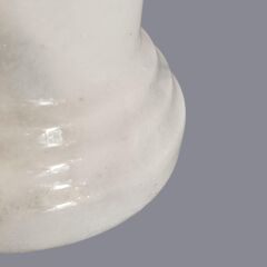 Arse Mermer Tabanlı Beyaz Abajur