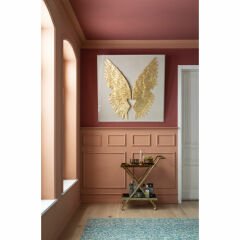 Wings Gold White Duvar Objesi 120x120cm