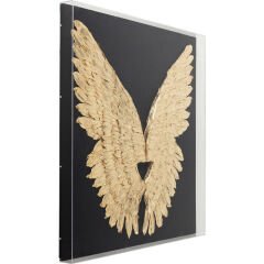 Wings Gold Black Duvar Süsü