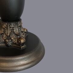 Danla Siyah Eskitme Abajur