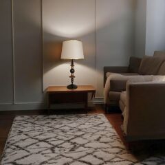 Lara Geometrik Tasarım Bronz Siyah Abajur