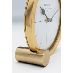 Yuvarlak Gold Alüminyum Pirinç Kaplama Masa Saati