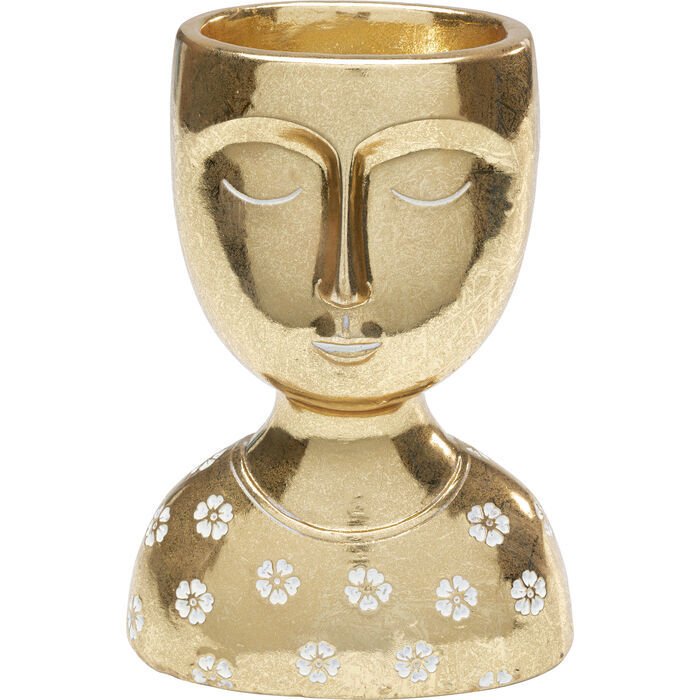 Daisy Head Gold Dekoratif Obje 19 cm