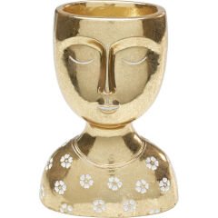 Daisy Head Gold Dekoratif Obje 19 cm