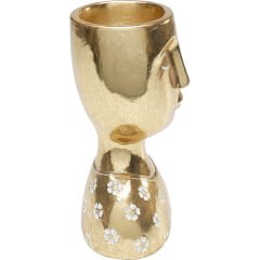 Daisy Head Gold Dekoratif Obje 19 cm