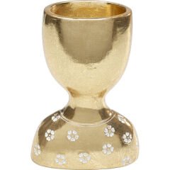 Daisy Head Gold Dekoratif Obje 19 cm