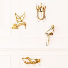 Grasshopper Mirror Wall Decoration 40x18 Cm