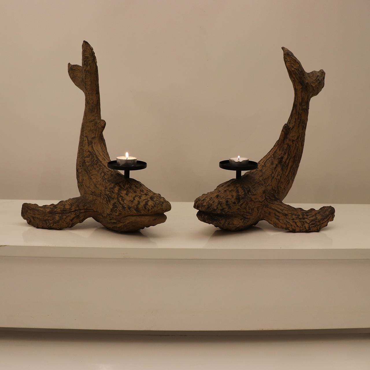 El Oyması Biblo Ahşap Balina (2 Adet)