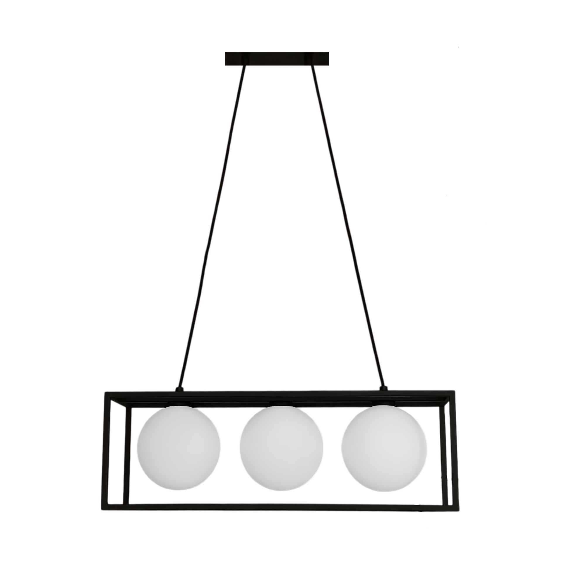 Belet Glop Başlıklı Siyah Sarkıt Avize