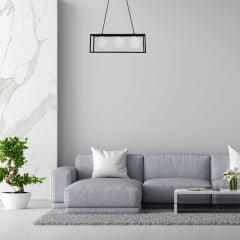 Belet Glop Başlıklı Siyah Sarkıt Avize