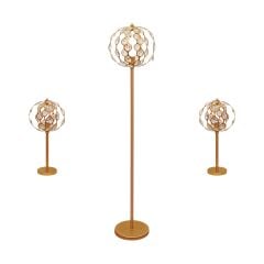 Telse Koleksiyonu 3'lü Aydınlatma Seti (1 Lambader, 2 Abajur)