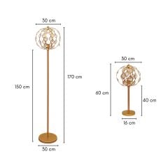 Telse Koleksiyonu 3'lü Aydınlatma Seti (1 Lambader, 2 Abajur)