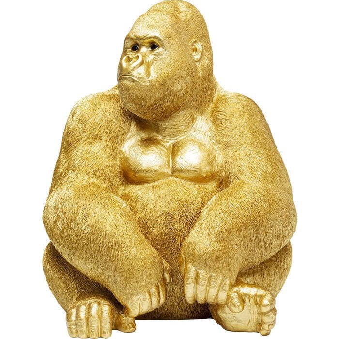 Monkey Gorilla Side 76 XL Gold Dekoratif Obje