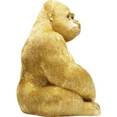 Monkey Gorilla Side 76 XL Gold Dekoratif Obje