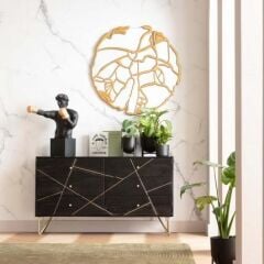 Duvar Aynası Altın Parçalı 100 cm