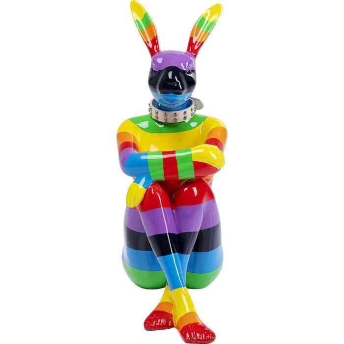 Sitting Rabbit Rainbow Dekoratif Figür