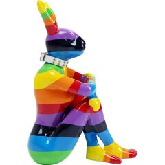 Sitting Rabbit Rainbow Dekoratif Figür