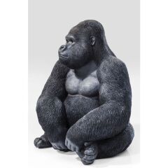 Monkey Gorilla Side XL Black Dekoratif Figür