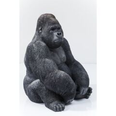 Monkey Gorilla Side XL Black Dekoratif Figür