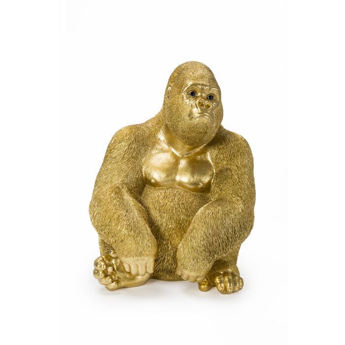 Monkey Gorilla Side Medium Gold Dekoratif Obje 39cm