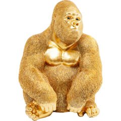 Monkey Gorilla Side Medium Gold Dekoratif Obje 39cm