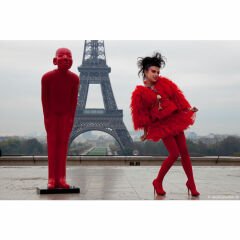 Welcome Guests Red Big Dekoratif Figür